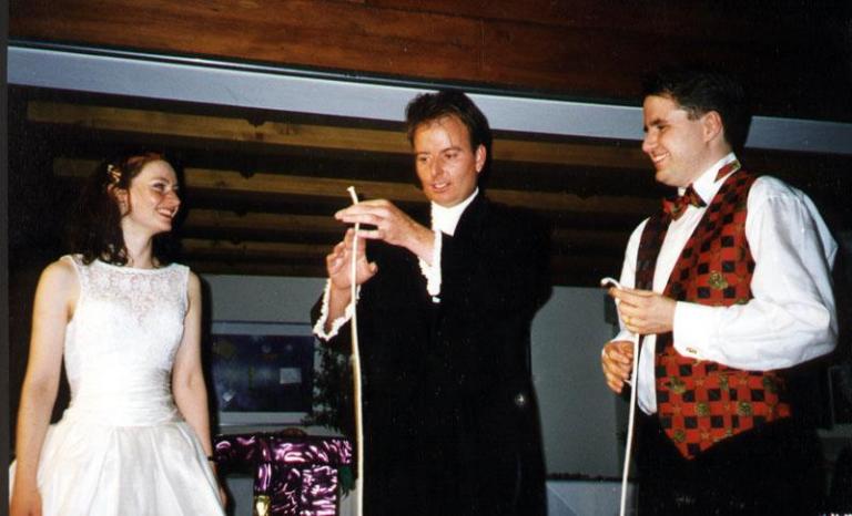 Zaubershow mit dem Zauberer Mike Marteen an einer Hochzeitsfeier